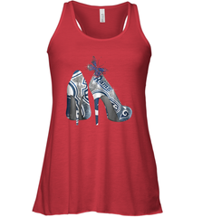 NFL Los Angeles Rams High Heel Butterfly Rhinestone Tide Racerback Tank - NFLFanGift