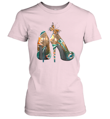 NFL Miami Dolphins High Heel Butterfly Rhinestone Tide Women's T-Shirt - NFLFanGift
