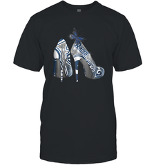 NFL Los Angeles Rams High Heel Butterfly Rhinestone Tide Men's T-Shirt - NFLFanGift