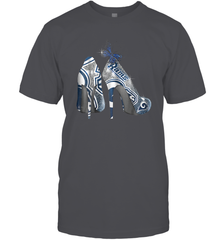 NFL Los Angeles Rams High Heel Butterfly Rhinestone Tide Men's T-Shirt - NFLFanGift