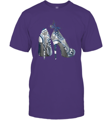 NFL Los Angeles Rams High Heel Butterfly Rhinestone Tide Men's T-Shirt - NFLFanGift