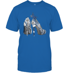NFL Los Angeles Rams High Heel Butterfly Rhinestone Tide Men's T-Shirt - NFLFanGift