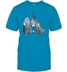 NFL Los Angeles Rams High Heel Butterfly Rhinestone Tide Men's T-Shirt - NFLFanGift