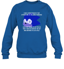 I Have A Brain Parasite That Attracts Me To The Sonic Franchise Crewneck Sweatshirt - NFLFanGift