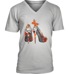 NFL Cincinnati Bengals Rhinestone High Heels Men's Vneck - NFLFanGift