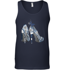 NFL Los Angeles Rams High Heel Butterfly Rhinestone Tide Tank Top - NFLFanGift