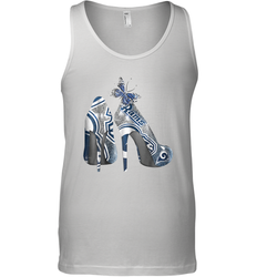 NFL Los Angeles Rams High Heel Butterfly Rhinestone Tide Tank Top - NFLFanGift