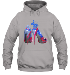 NFL Buffalo Bill Rhinestone High Heels Butterfly Rhinestone Tide Hoodie - NFLFanGift