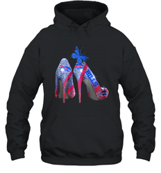 NFL Buffalo Bill Rhinestone High Heels Butterfly Rhinestone Tide Hoodie - NFLFanGift