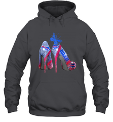 NFL Buffalo Bill Rhinestone High Heels Butterfly Rhinestone Tide Hoodie - NFLFanGift