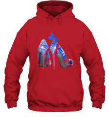 NFL Buffalo Bill Rhinestone High Heels Butterfly Rhinestone Tide Hoodie - NFLFanGift