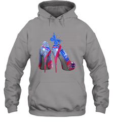 NFL Buffalo Bill Rhinestone High Heels Butterfly Rhinestone Tide Hoodie - NFLFanGift