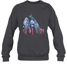 NFL TEnnessee Titans High Heel Butterfly Rhinestone Tide Crewneck Sweatshirt - NFLFanGift