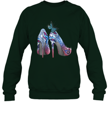 NFL TEnnessee Titans High Heel Butterfly Rhinestone Tide Crewneck Sweatshirt - NFLFanGift