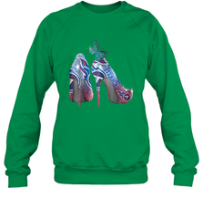 NFL TEnnessee Titans High Heel Butterfly Rhinestone Tide Crewneck Sweatshirt - NFLFanGift