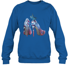 NFL TEnnessee Titans High Heel Butterfly Rhinestone Tide Crewneck Sweatshirt - NFLFanGift
