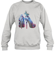 NFL TEnnessee Titans High Heel Butterfly Rhinestone Tide Crewneck Sweatshirt - NFLFanGift