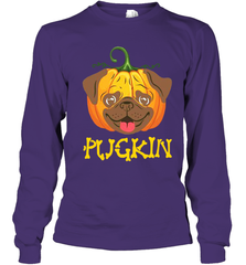 Funny Pugkin Pug Pumpkin Halloween Youth Long Sleeve T-Shirt - NFLFanGift