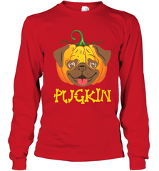 Funny Pugkin Pug Pumpkin Halloween Youth Long Sleeve T-Shirt - NFLFanGift
