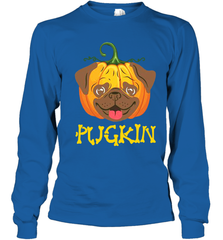 Funny Pugkin Pug Pumpkin Halloween Youth Long Sleeve T-Shirt - NFLFanGift