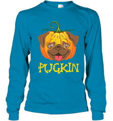 Funny Pugkin Pug Pumpkin Halloween Youth Long Sleeve T-Shirt - NFLFanGift