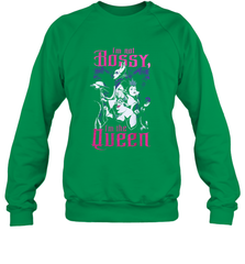 Disney Villains Night I'm not Bossy I'm The Queen Funny Halloween Maleficent Witch Costume Crewneck Sweatshirt - NFLFanGift