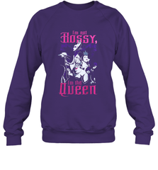 Disney Villains Night I'm not Bossy I'm The Queen Funny Halloween Maleficent Witch Costume Crewneck Sweatshirt - NFLFanGift
