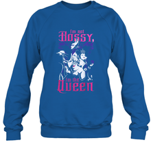 Disney Villains Night I'm not Bossy I'm The Queen Funny Halloween Maleficent Witch Costume Crewneck Sweatshirt - NFLFanGift