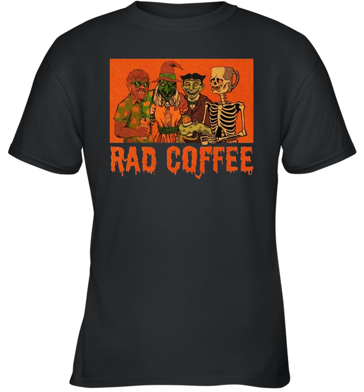 Rad Coffee Halloween Youth T-Shirt - NFLFanGift