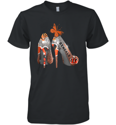 NFL Cincinnati Bengals Rhinestone High Heels Men's Premium T-Shirt - NFLFanGift