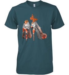 NFL Cincinnati Bengals Rhinestone High Heels Men's Premium T-Shirt - NFLFanGift