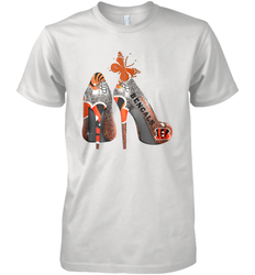 NFL Cincinnati Bengals Rhinestone High Heels Men's Premium T-Shirt - NFLFanGift