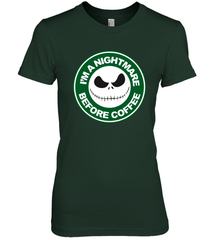 Starbucks Inspired Jack Skellington Coffee I'm A Nightmare Before Coffee Women's The Boyfriend Tee - NFLFanGift