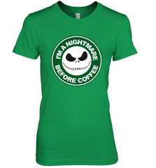 Starbucks Inspired Jack Skellington Coffee I'm A Nightmare Before Coffee Women's The Boyfriend Tee - NFLFanGift