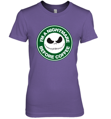 Starbucks Inspired Jack Skellington Coffee I'm A Nightmare Before Coffee Women's The Boyfriend Tee - NFLFanGift