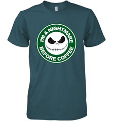 Starbucks Inspired Jack Skellington Coffee I'm A Nightmare Before Coffee Men's Premium T-Shirt - NFLFanGift