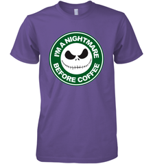 Starbucks Inspired Jack Skellington Coffee I'm A Nightmare Before Coffee Men's Premium T-Shirt - NFLFanGift