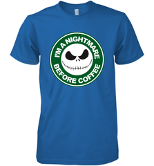 Starbucks Inspired Jack Skellington Coffee I'm A Nightmare Before Coffee Men's Premium T-Shirt - NFLFanGift