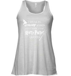 I Speak In Disney Songs And Harry Potter Quotes Racerback Tank - NFLFanGift