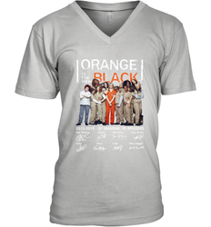 Orange is the new black signature Men's Vneck - NFLFanGift