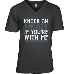 Oakland Football Knock On Wood If you're With Me Men's Vneck - NFLFanGift