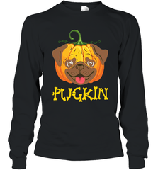 Funny Pugkin Pug Pumpkin Halloween Long Sleeve T-Shirt - NFLFanGift