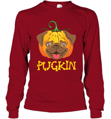Funny Pugkin Pug Pumpkin Halloween Long Sleeve T-Shirt - NFLFanGift
