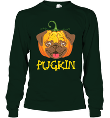 Funny Pugkin Pug Pumpkin Halloween Long Sleeve T-Shirt - NFLFanGift
