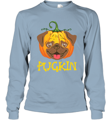 Funny Pugkin Pug Pumpkin Halloween Long Sleeve T-Shirt - NFLFanGift