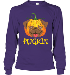 Funny Pugkin Pug Pumpkin Halloween Long Sleeve T-Shirt - NFLFanGift
