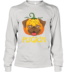Funny Pugkin Pug Pumpkin Halloween Long Sleeve T-Shirt - NFLFanGift
