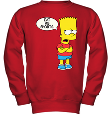 The Bart Simpson School Ban of 1990 Eat My Shorts Youth Sweatshirt - NFLFanGift