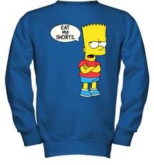 The Bart Simpson School Ban of 1990 Eat My Shorts Youth Sweatshirt - NFLFanGift