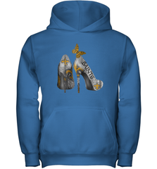 NFL New Orleans Saints High Heel Butterfly Rhinestone Tide Youth Hoodie - NFLFanGift